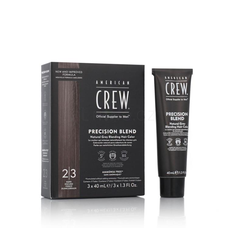 American Crew Precision Blend Natural Grey Blending Hair Color Barva na vlasy pro muže Odstín 2-3 Dark Set