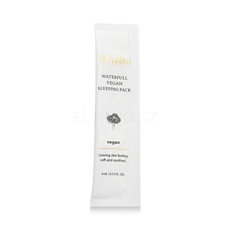 d&#039;Alba White Truffle Waterfull Vegan Sleeping Pack Pleťová maska pro ženy 12x4 ml