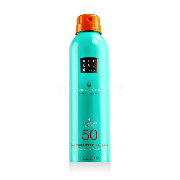 Rituals The Ritual Of Karma Invisible Sun Protection Milky Spray SPF50 Opalovací přípravek na tělo pro ženy 200 ml