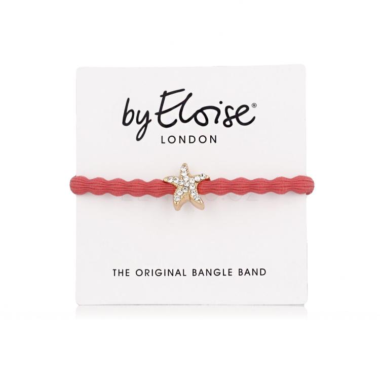 By Eloise London Bling Charms Starfish Gumička na vlasy pro ženy 1 ks Odstín Coral