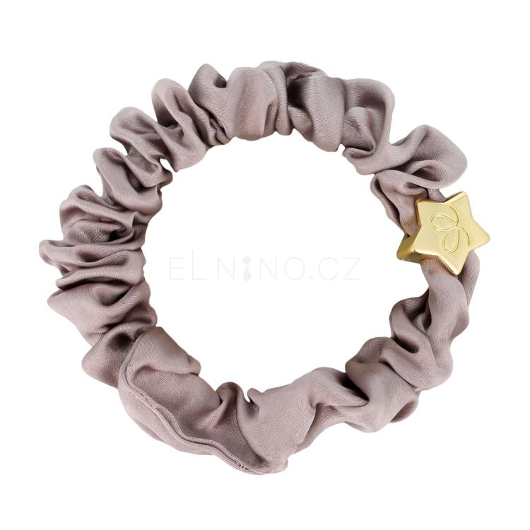By Eloise London Silk Scrunchie Gold Star Gumička na vlasy pro ženy 1 ks Odstín Iced Latte