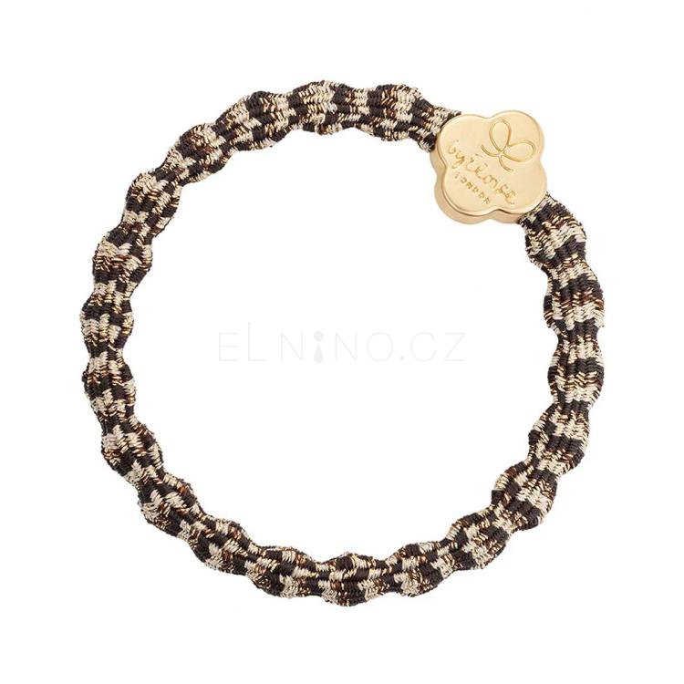By Eloise London Metallic Gold Quatrefoil Gumička na vlasy pro ženy 1 ks Odstín Cocoa Dust