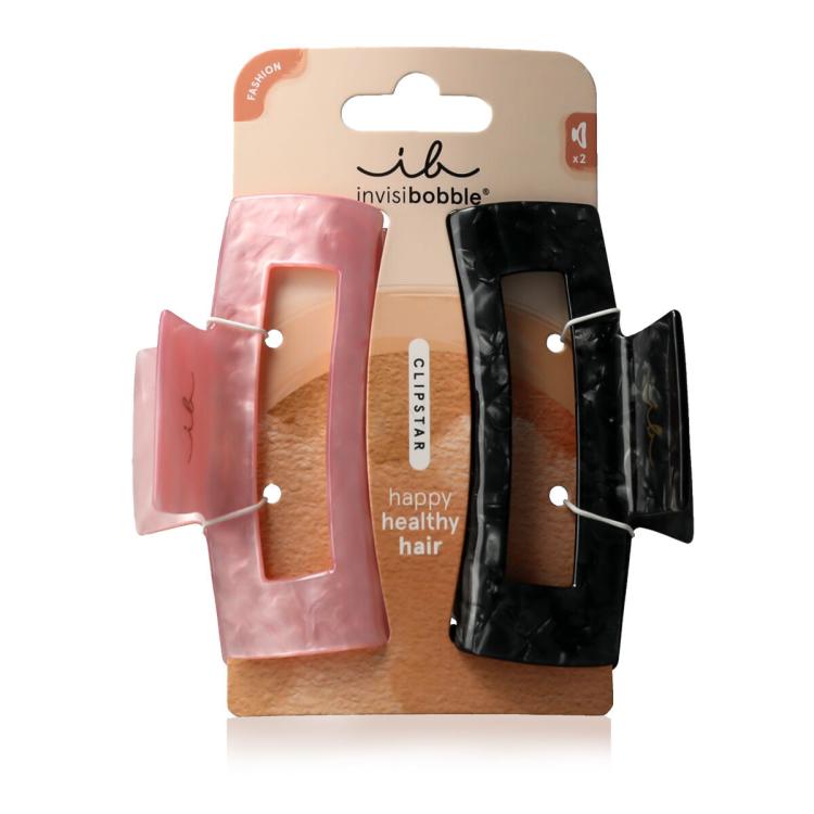 Invisibobble Clipstar Eclipse Glossy L Skřipec na vlasy pro ženy Odstín Black &amp; Pink Set