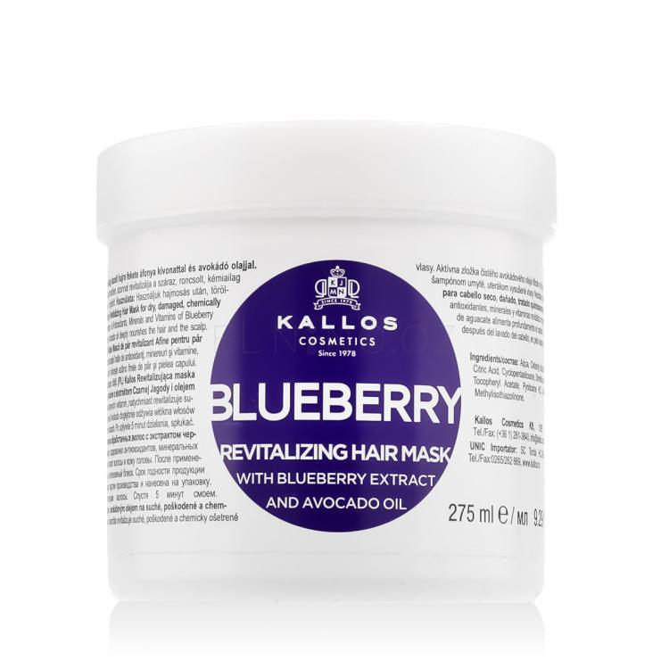 Kallos Cosmetics Blueberry Maska na vlasy pro ženy 275 ml