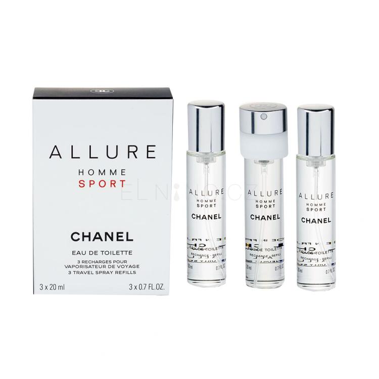 Chanel Allure Homme Sport 3x20 ml Toaletní voda pro muže Náplň 20 ml