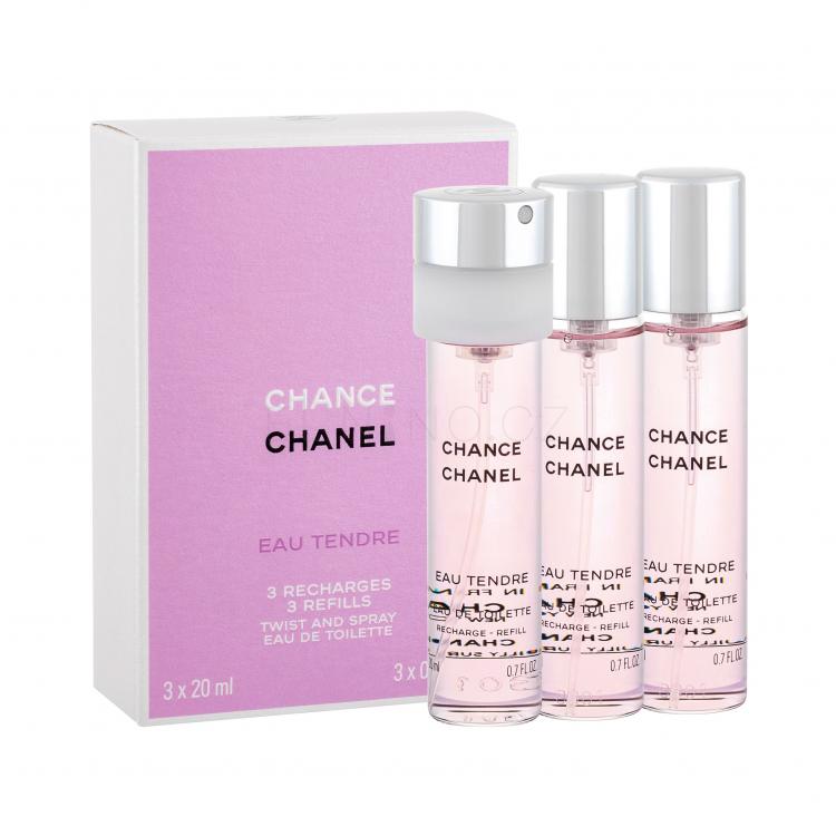 Chanel Chance Eau Tendre 3x 20 ml Toaletní voda pro ženy Náplň 20 ml