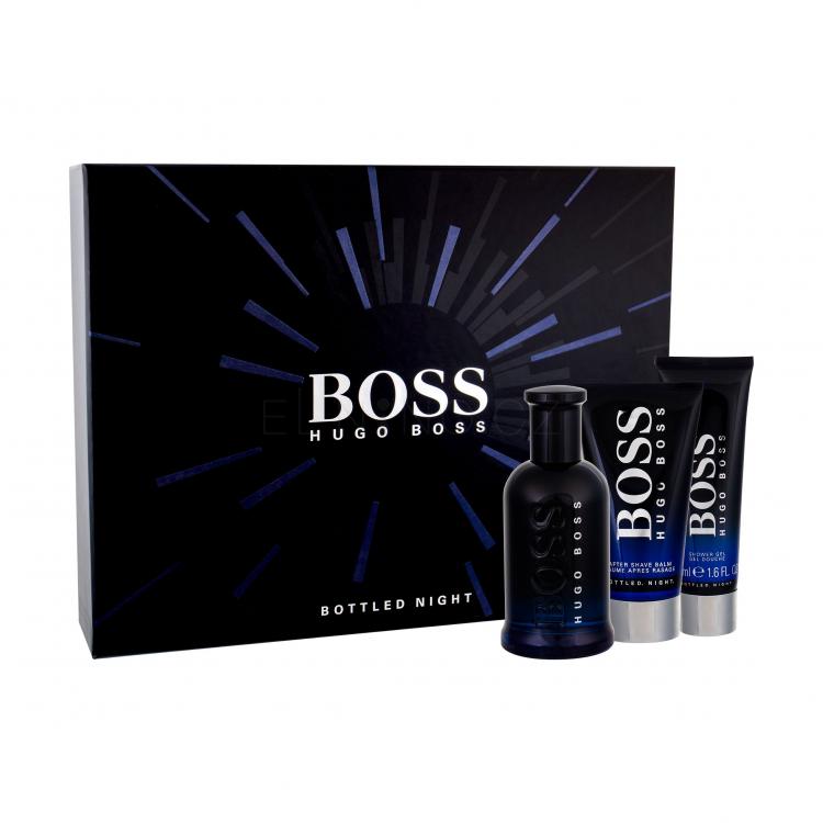 HUGO BOSS Boss Bottled Night Dárková kazeta toaletní voda 100 ml + balzám po holení 75 ml +  sprchový gel 50 ml