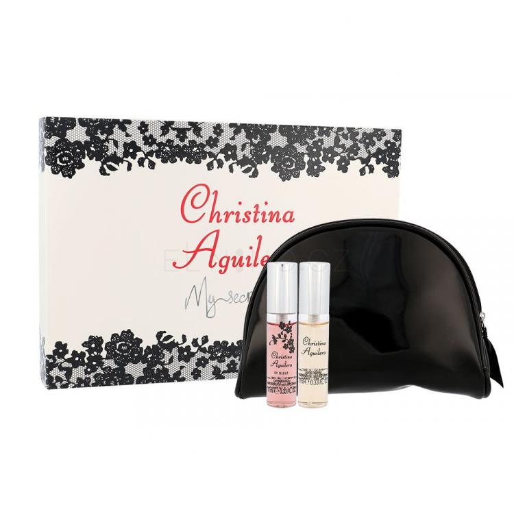 Christina Aguilera Mini Set Dárková kazeta edp Christina Aguilera 10 ml + edp Christina Aguilera By Night 10 ml + kosmetická taštička