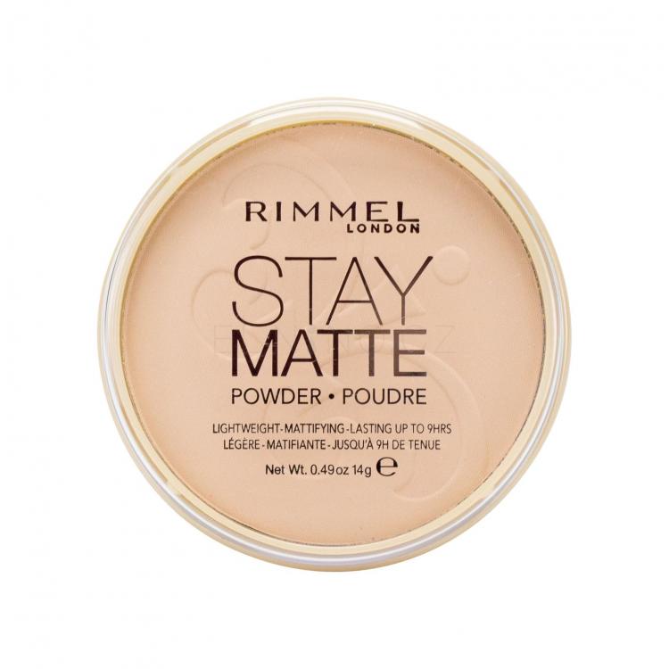 Rimmel London Stay Matte Pudr pro ženy 14 g Odstín 005 Silky Beige