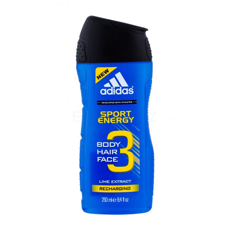 Adidas 3in1 Sport Energy Sprchový gel pro muže 250 ml