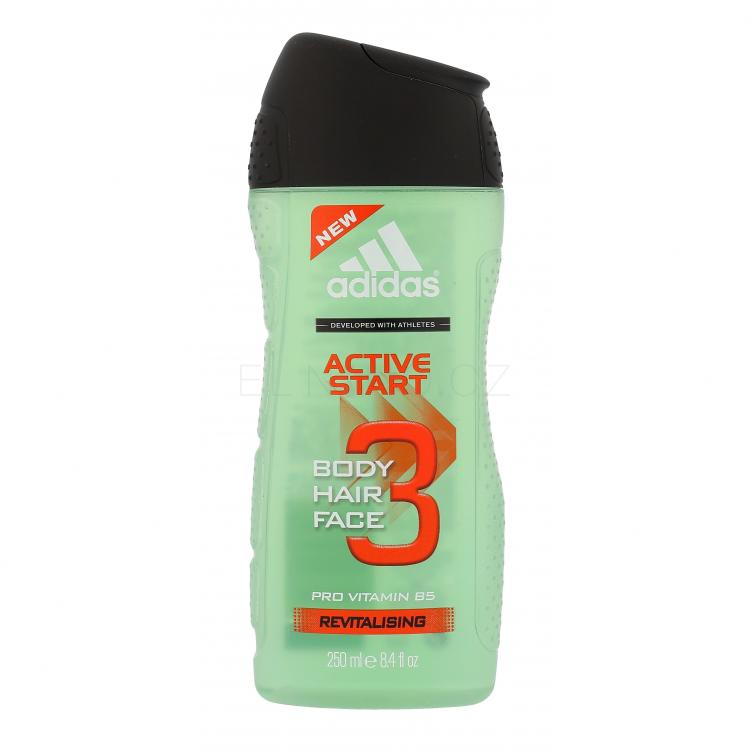 Adidas 3in1 Active Start Sprchový gel pro muže 250 ml
