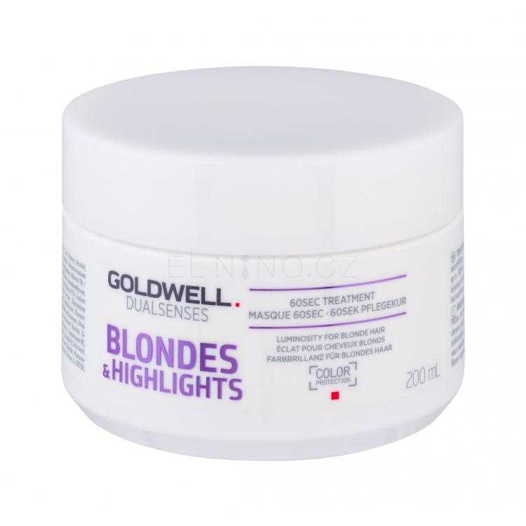 Goldwell Dualsenses Blondes Highlights 60 Sec Treatment Maska na vlasy pro ženy 200 ml