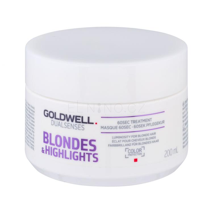 Goldwell Dualsenses Blondes &amp; Highlights 60 Sec Treatment Maska na vlasy pro ženy 200 ml