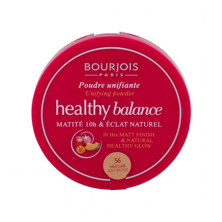 BOURJOIS Paris Healthy Balance Pudr pro ženy 9 g Odstín 56 Light Bronze