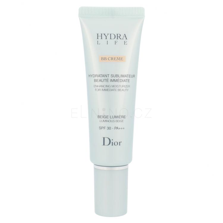 Christian Dior Hydra Life Enhancing Moisturizer SPF30 BB krém pro ženy 50 ml Odstín 01 Luminous Beige