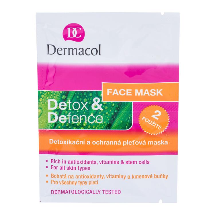 Dermacol Detox &amp; Defence Pleťová maska pro ženy 16 g