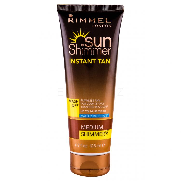 Rimmel London Sun Shimmer Instant Tan Samoopalovací přípravek pro ženy 125 ml Odstín Medium Shimmer