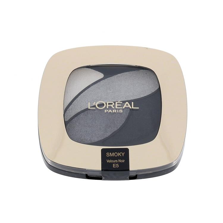 L&#039;Oréal Paris Color Riche Quad Eye Shadows Oční stín pro ženy 2,5 g Odstín E5 Velours Noir
