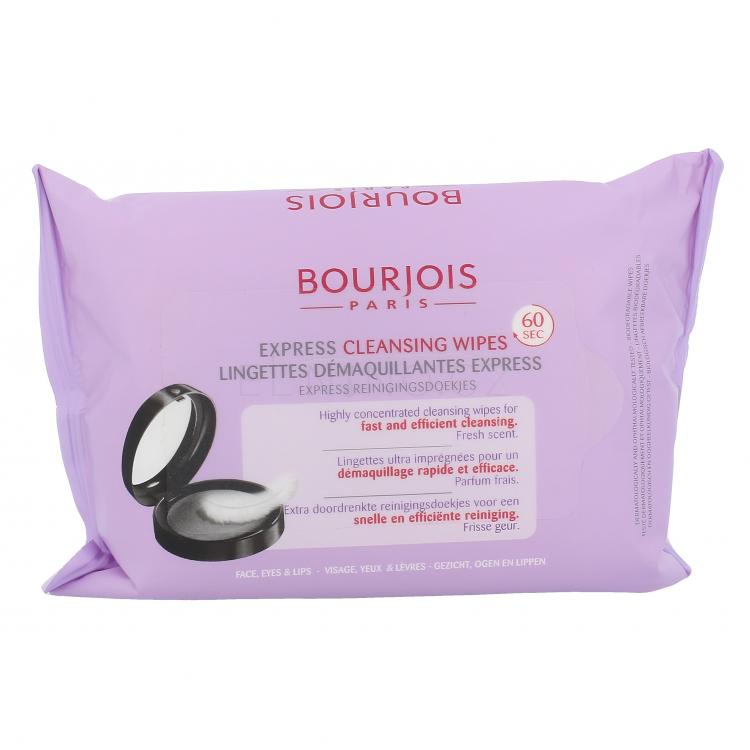 BOURJOIS Paris Express Cleansing Wipes Odličovací ubrousky pro ženy 25 ks