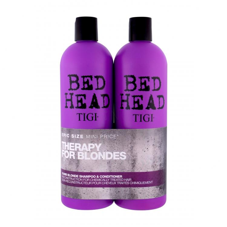 Tigi Bed Head Dumb Blonde Dárková kazeta šampon 750 ml + kondicionér 750 ml