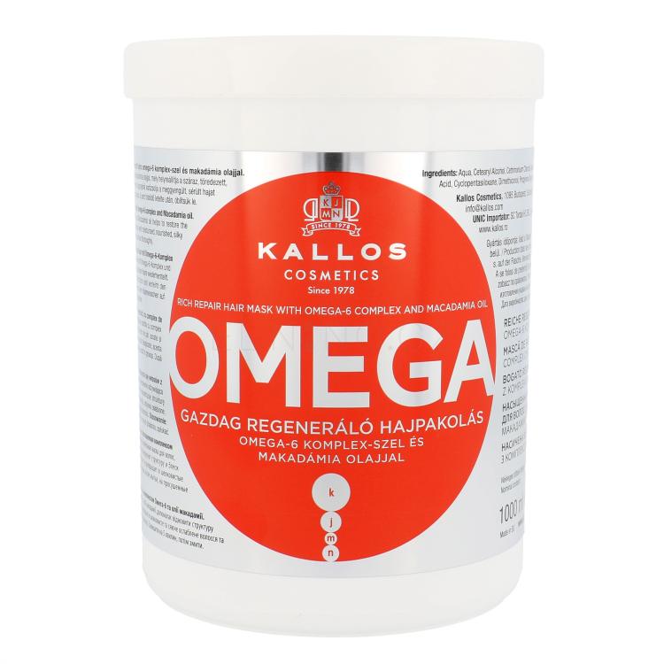 Kallos Cosmetics Omega Maska na vlasy pro ženy 1000 ml