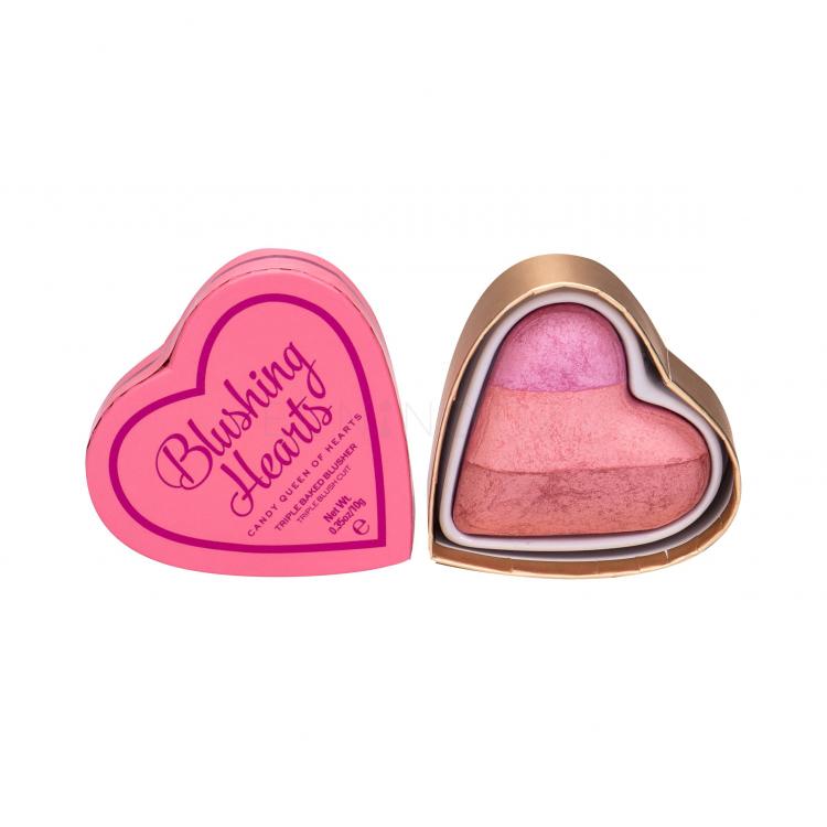 Makeup Revolution London I Heart Makeup Blushing Hearts Tvářenka pro ženy 10 g Odstín Candy Queen Of Hearts