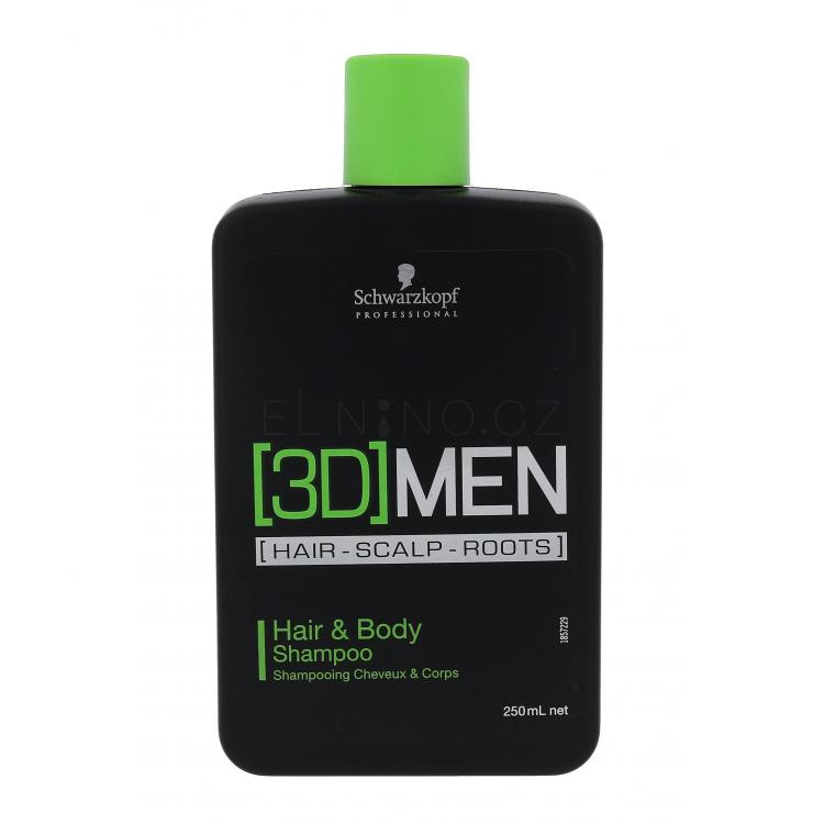 Schwarzkopf Professional 3DMEN Hair &amp; Body Šampon pro muže 250 ml