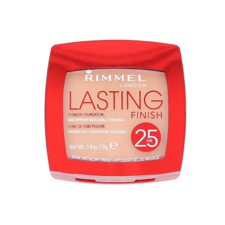 Rimmel London Lasting Finish 25hr Powder Foundation Make-up pro ženy 7 g Odstín 004 Light Honey