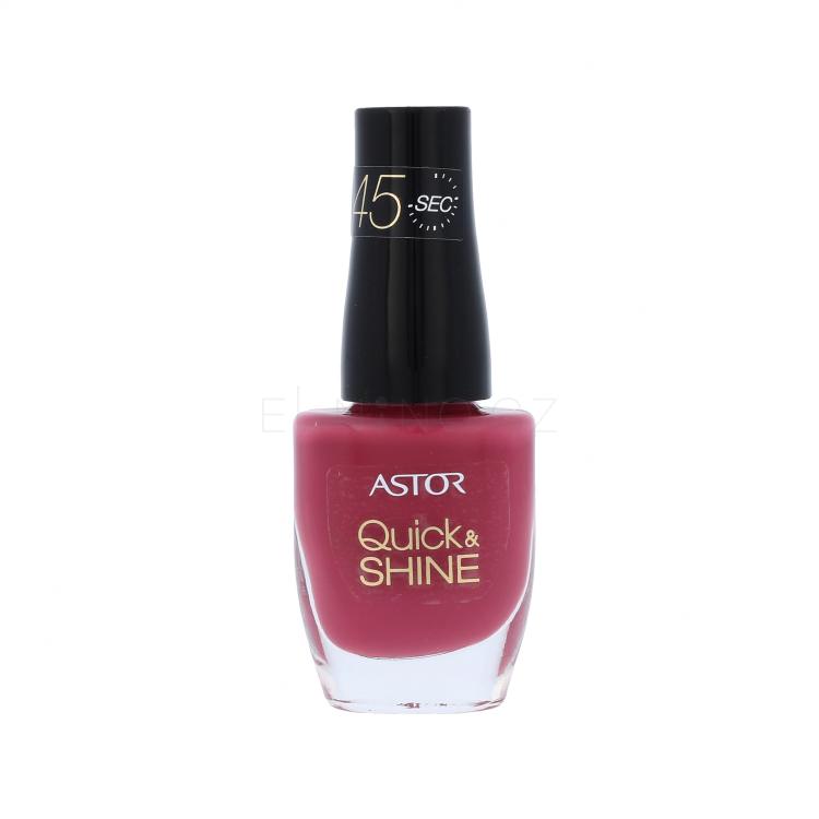 ASTOR Quick &amp; Shine Lak na nehty pro ženy 8 ml Odstín 204 Life In Pink