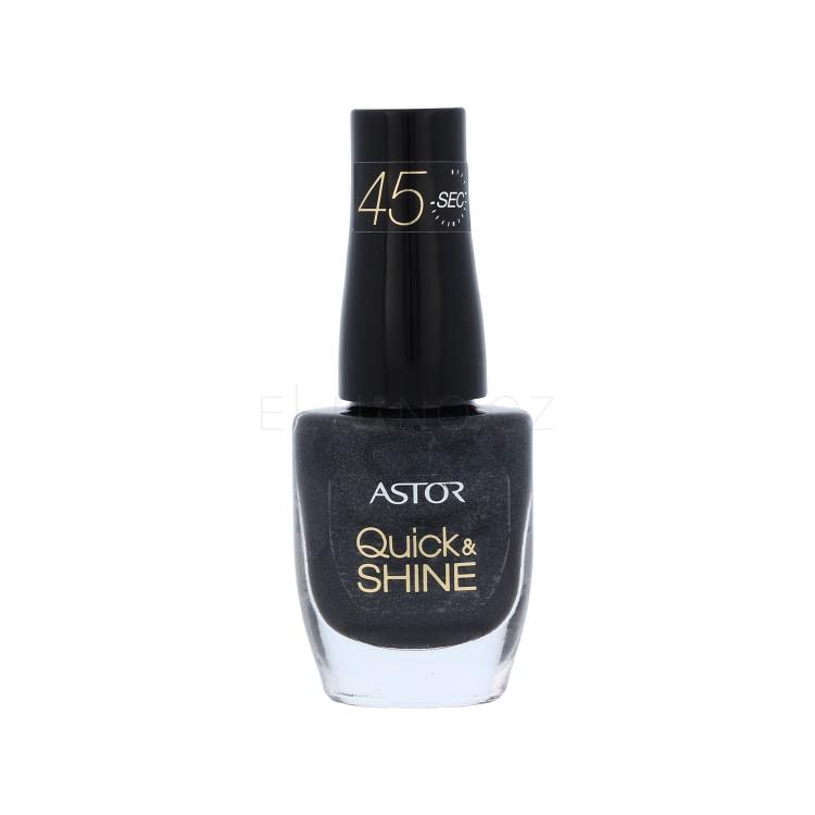 ASTOR Quick &amp; Shine Lak na nehty pro ženy 8 ml Odstín 602 Lady In Black