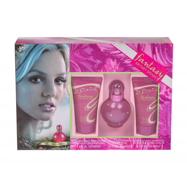 Britney Spears Fantasy Dárková kazeta parfémovaná voda 30 ml + sprchový gel 50 ml + tělový krém 50 ml