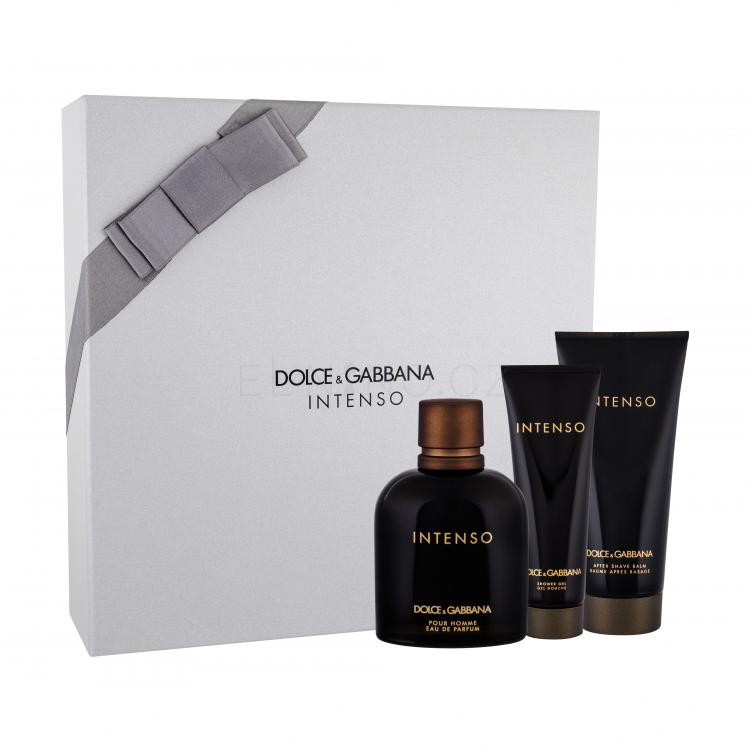 Dolce&amp;Gabbana Pour Homme Intenso Dárková kazeta parfémovaná voda 125 ml + balzám po holení 100 ml + sprchový gel 50 ml