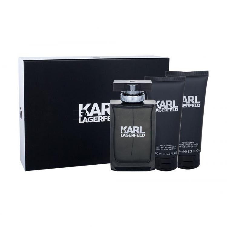 Karl Lagerfeld Karl Lagerfeld For Him Dárková kazeta toaletní voda 100 ml + balzám po holení 100 ml + sprchový gel 100 ml