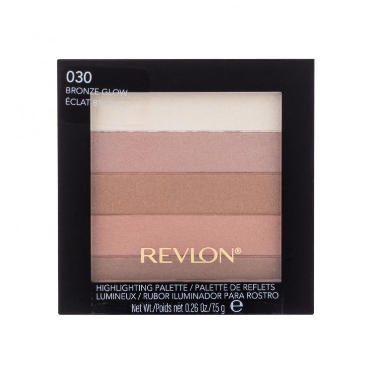 Revlon Highlighting Palette Rozjasňovač pro ženy 7,5 g Odstín 030 Bronze Glow
