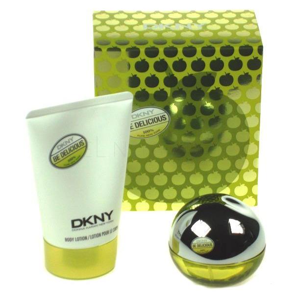 DKNY DKNY Be Delicious Dárková kazeta parfémovaná voda 30 ml + tělové mléko 100 ml poškozená krabička