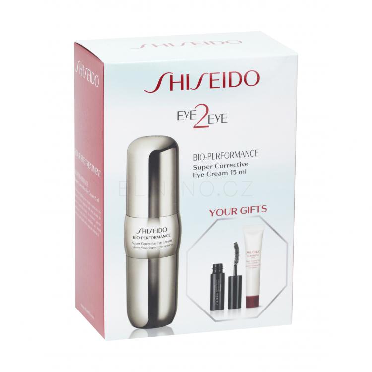 Shiseido Bio-Performance Eye2Eye Dárková kazeta oční krém BIO-PERFORMANCE Super Corrective 15 ml + řasenka Full Lash Volume 2 ml + oční péče Ultimune Power Infusing Eye Concentrate 5 ml