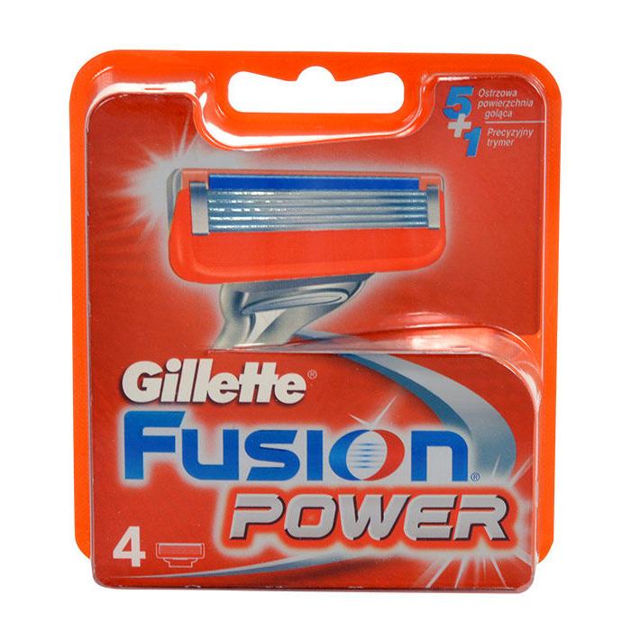 Gillette Fusion Power Náhradní břit pro muže 4 ks poškozená krabička