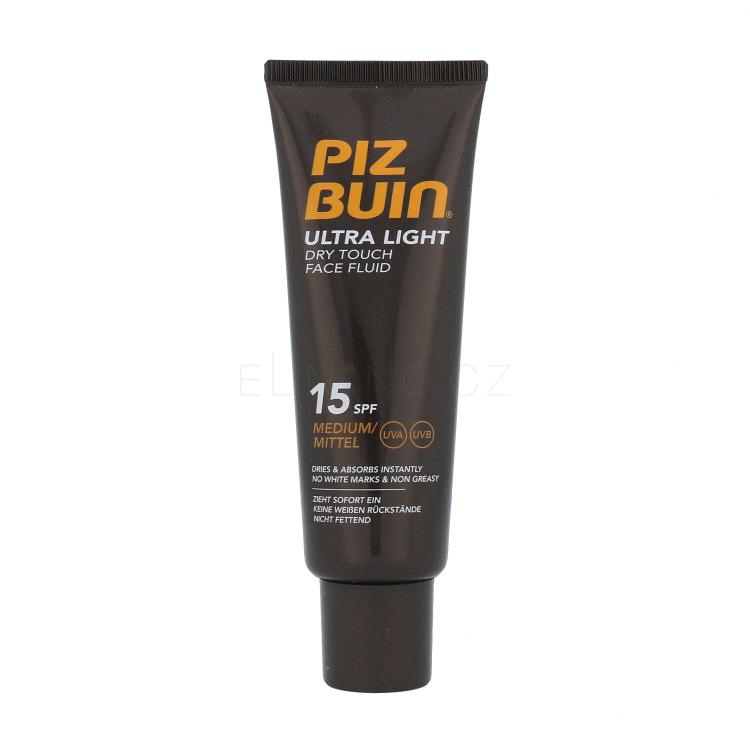 PIZ BUIN Ultra Light Dry Touch Face Fluid SPF15 Opalovací přípravek na obličej 50 ml poškozená krabička