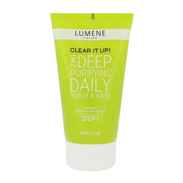 Lumene Clear It Up! Deep Purifying Daily Scrub &amp; Wash 2in1 Čisticí gel pro ženy 150 ml