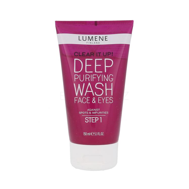 Lumene Clear It Up! Deep Purifying Wash Face &amp; Eyes Čisticí gel pro ženy 150 ml