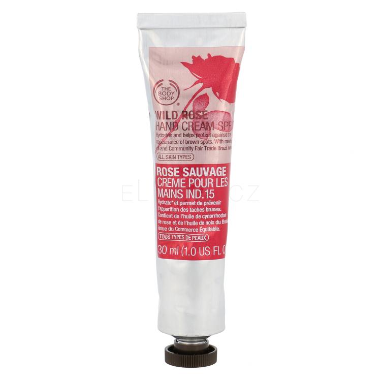 The Body Shop Wild Rose SPF15 Krém na ruce pro ženy 30 ml