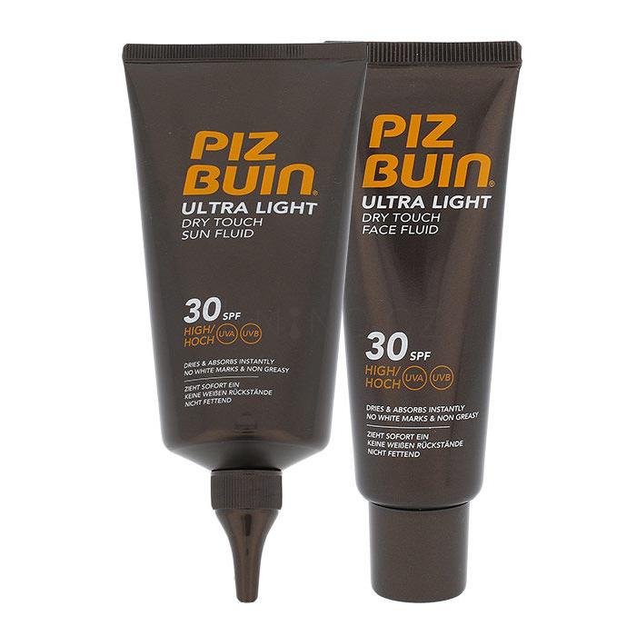 PIZ BUIN Ultra Light Dry Touch Sun Fluid SPF30 Dárková kazeta opalovací přípravek na tělo 150 ml + opalovací přípravek na obličej 50 ml
