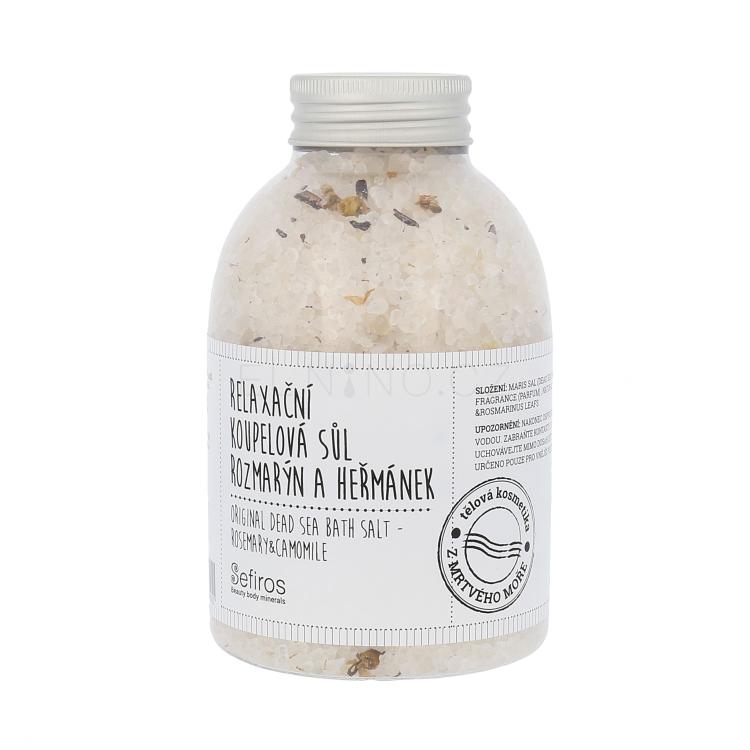Sefiros Original Dead Sea Bath Salt Rosemary &amp; Camomile Koupelová sůl pro ženy 500 g