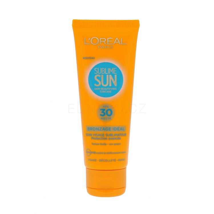 L&#039;Oréal Paris Sublime Sun Skin Beautifying Suncare SPF30 Opalovací přípravek na obličej pro ženy 75 ml