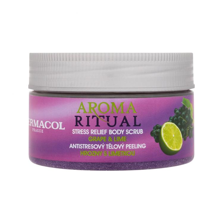 Dermacol Aroma Ritual Grape &amp; Lime Tělový peeling pro ženy 200 g