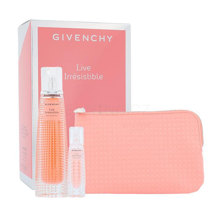 Givenchy Live Irrésistible Dárková kazeta parfémovaná voda 75 ml + parfémovaná voda 3 ml + kosmetická taška