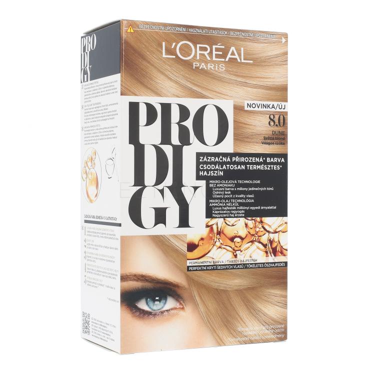 L&#039;Oréal Paris Prodigy Barva na vlasy pro ženy 1 ks Odstín 8.0 Dune