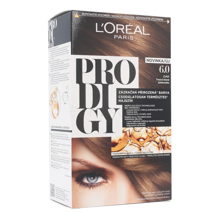 L&#039;Oréal Paris Prodigy Barva na vlasy pro ženy 1 ks Odstín 6.0 Oak