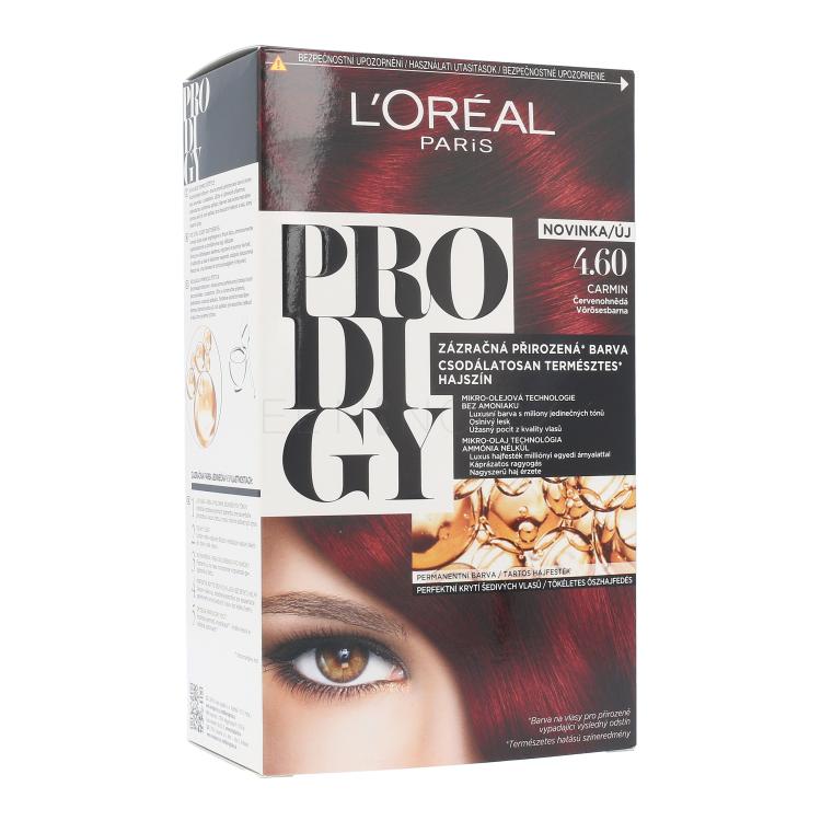 L&#039;Oréal Paris Prodigy Barva na vlasy pro ženy 1 ks Odstín 4.60 Carmin
