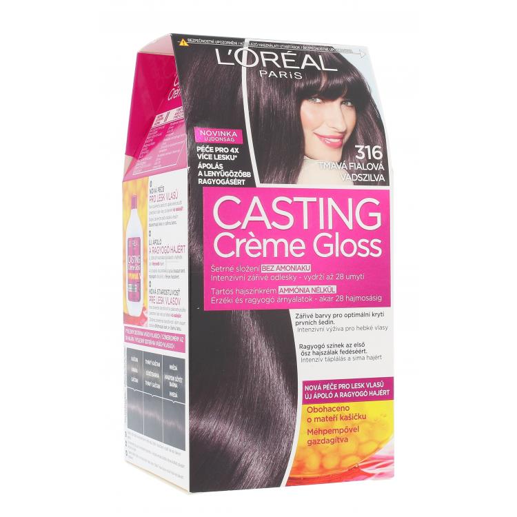 L´Oréal Paris Casting Creme Gloss Barva na vlasy pro ženy 48 ml Odstín 316 Plum